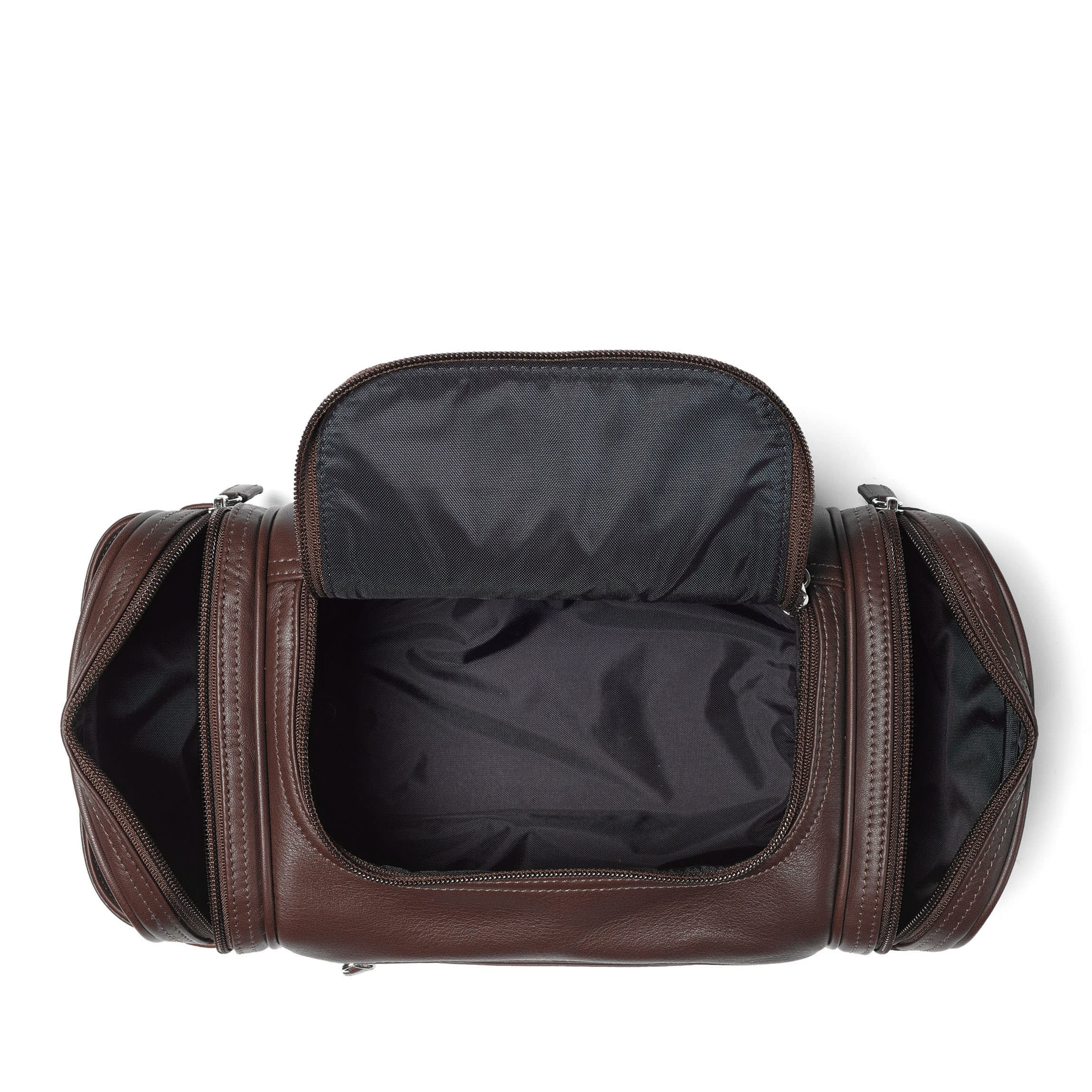Multi Pocket Toiletry Bag Brown - Image 5
