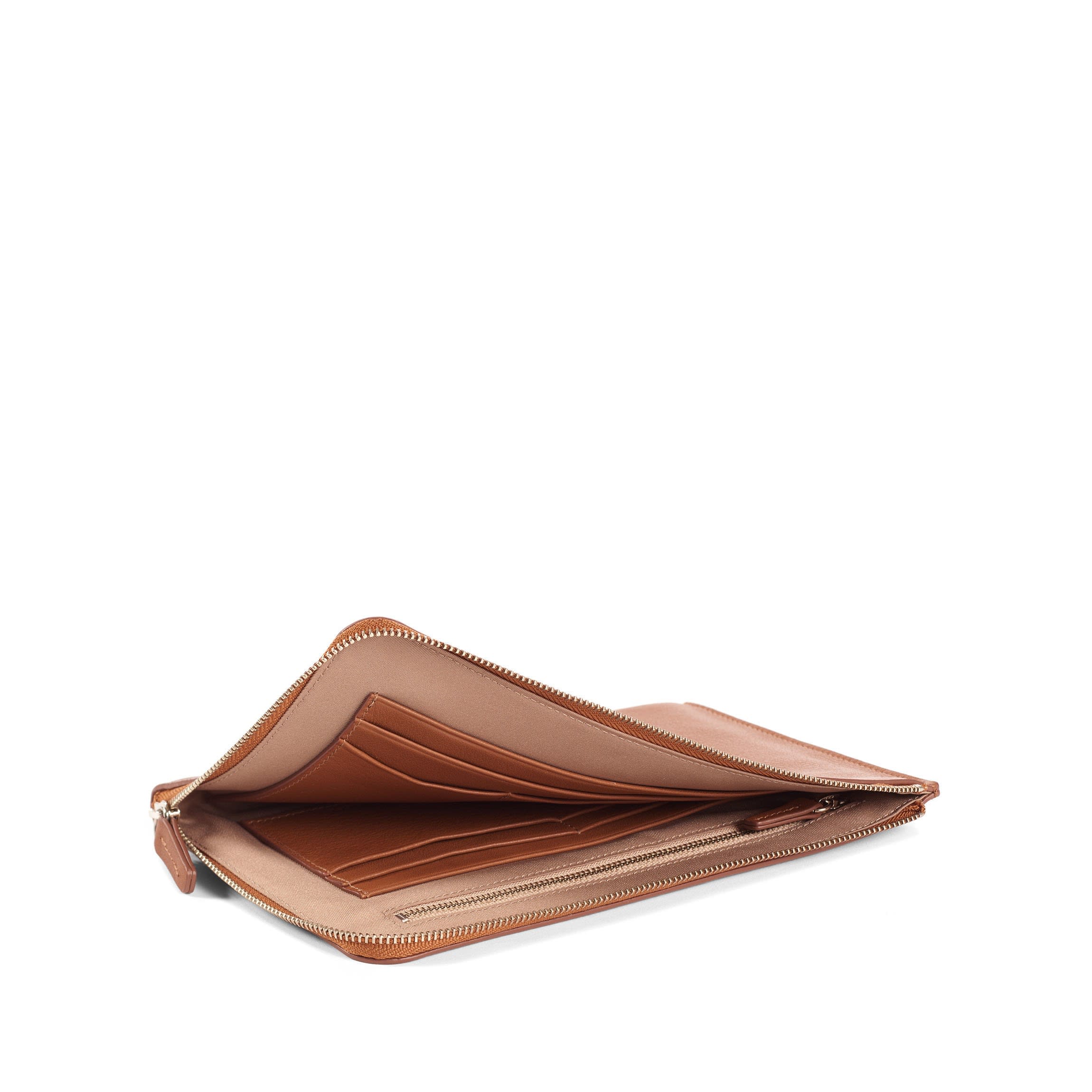 Slim Zip Travel Wallet Cognac - Image 3