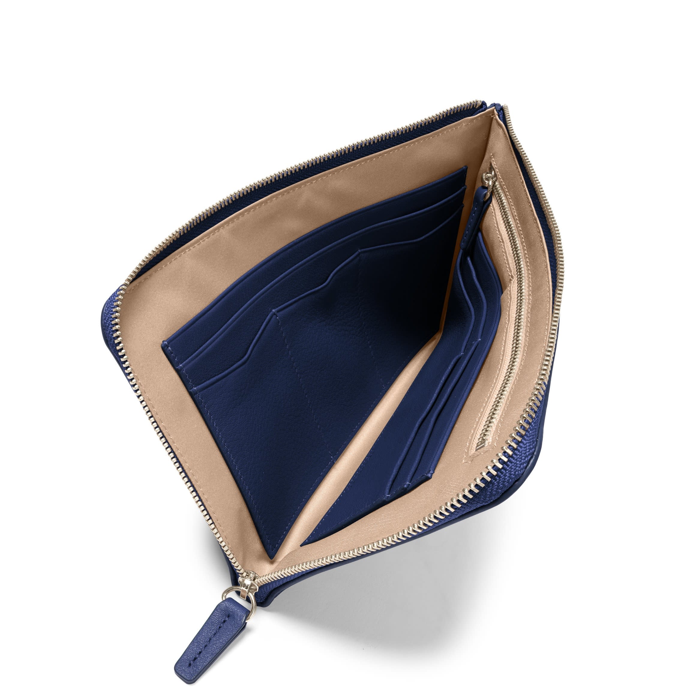 Slim Zip Travel Wallet Navy Blue - Image 4