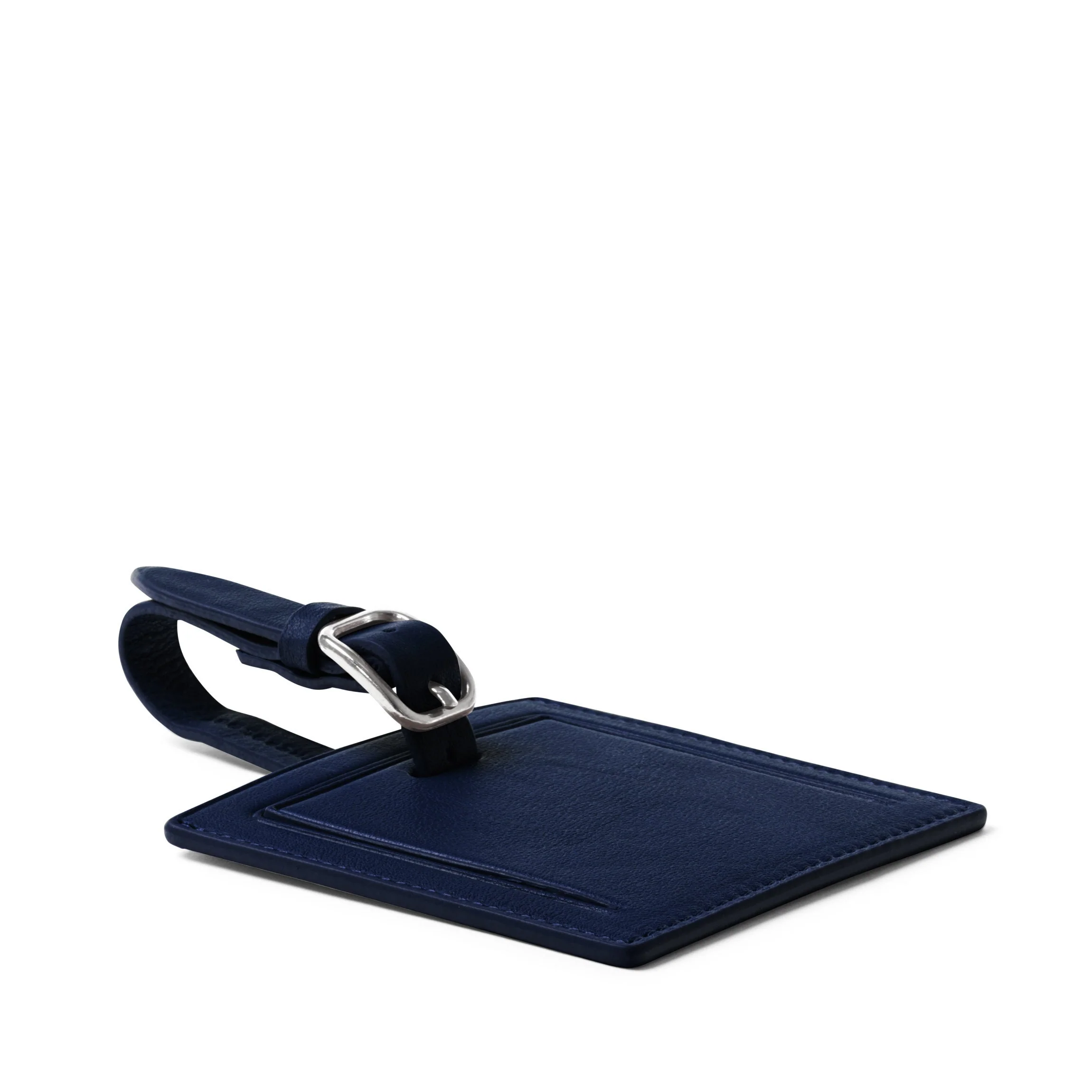 Small Square Luggage Tag Navy Blue - Image 3