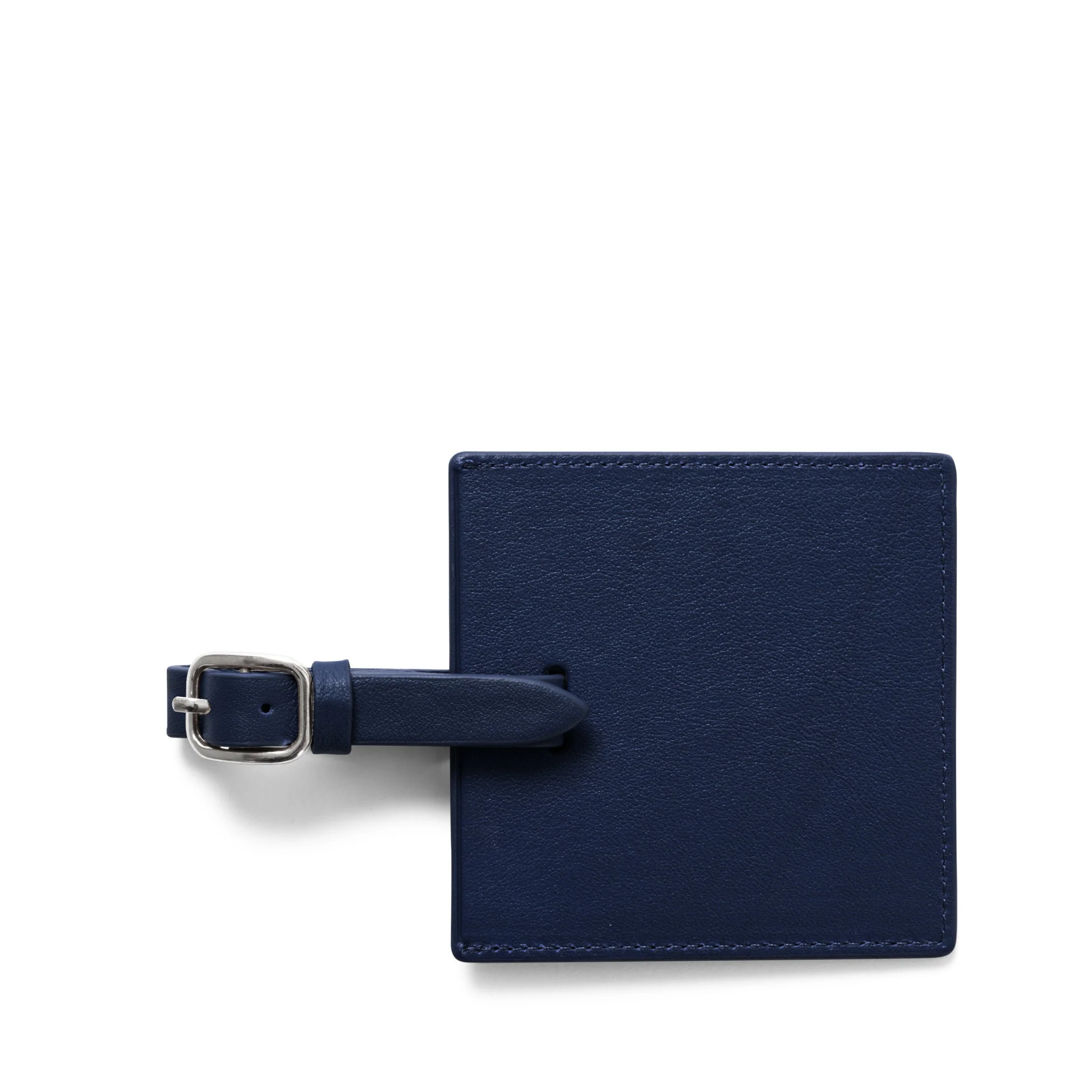 Small Square Luggage Tag Navy Blue - Image 4