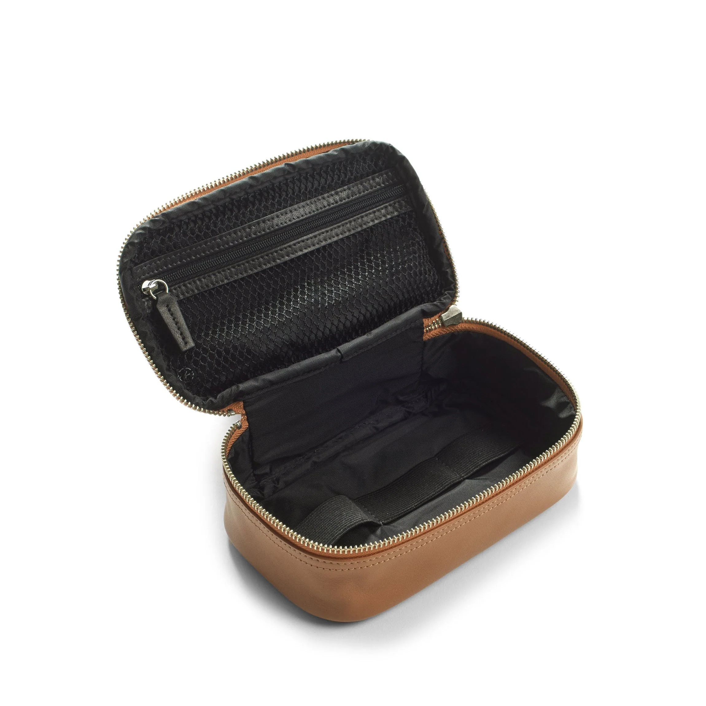 Small Tech Bag Organizer Cognac - Image 4