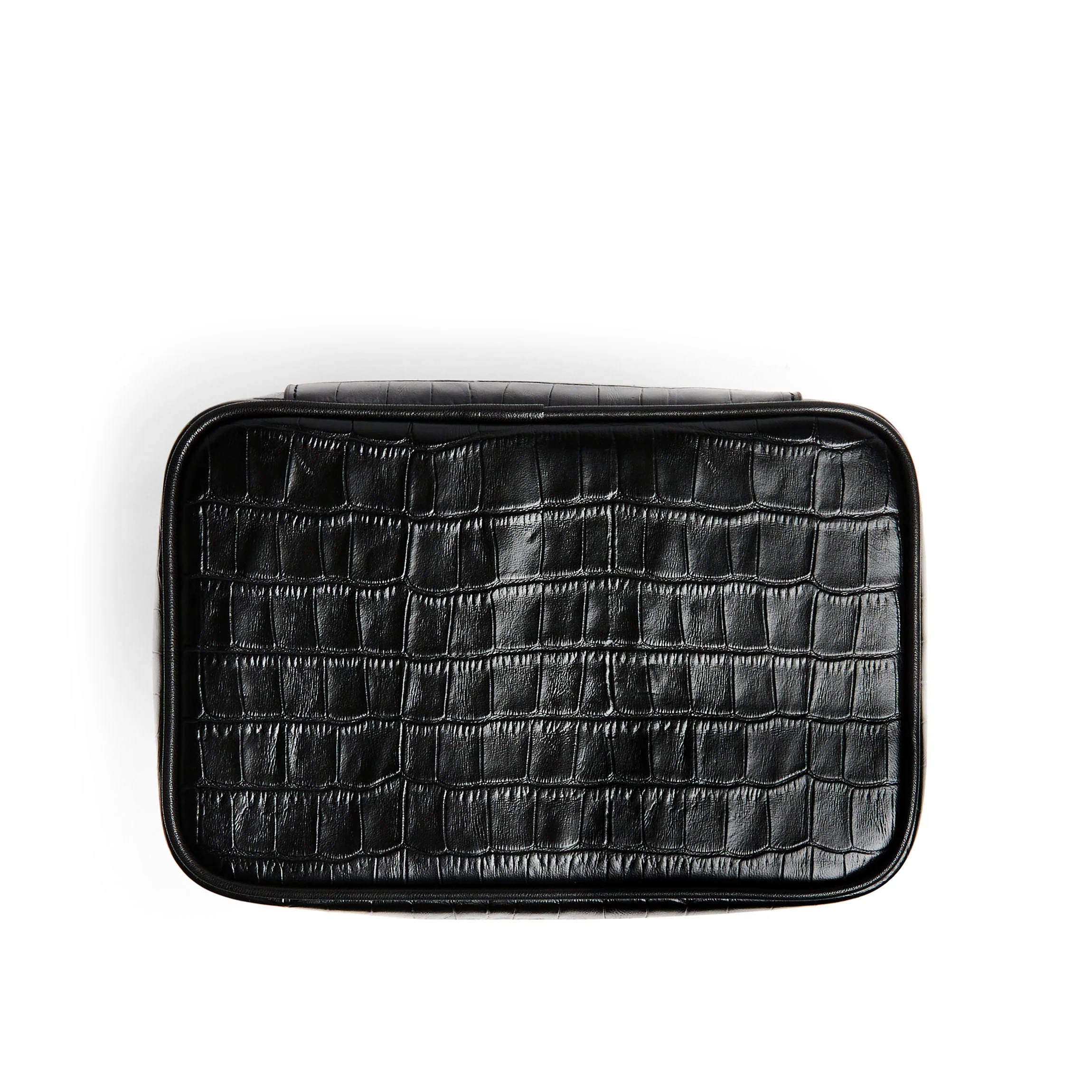 Small Train Case Black Croc - Image 6