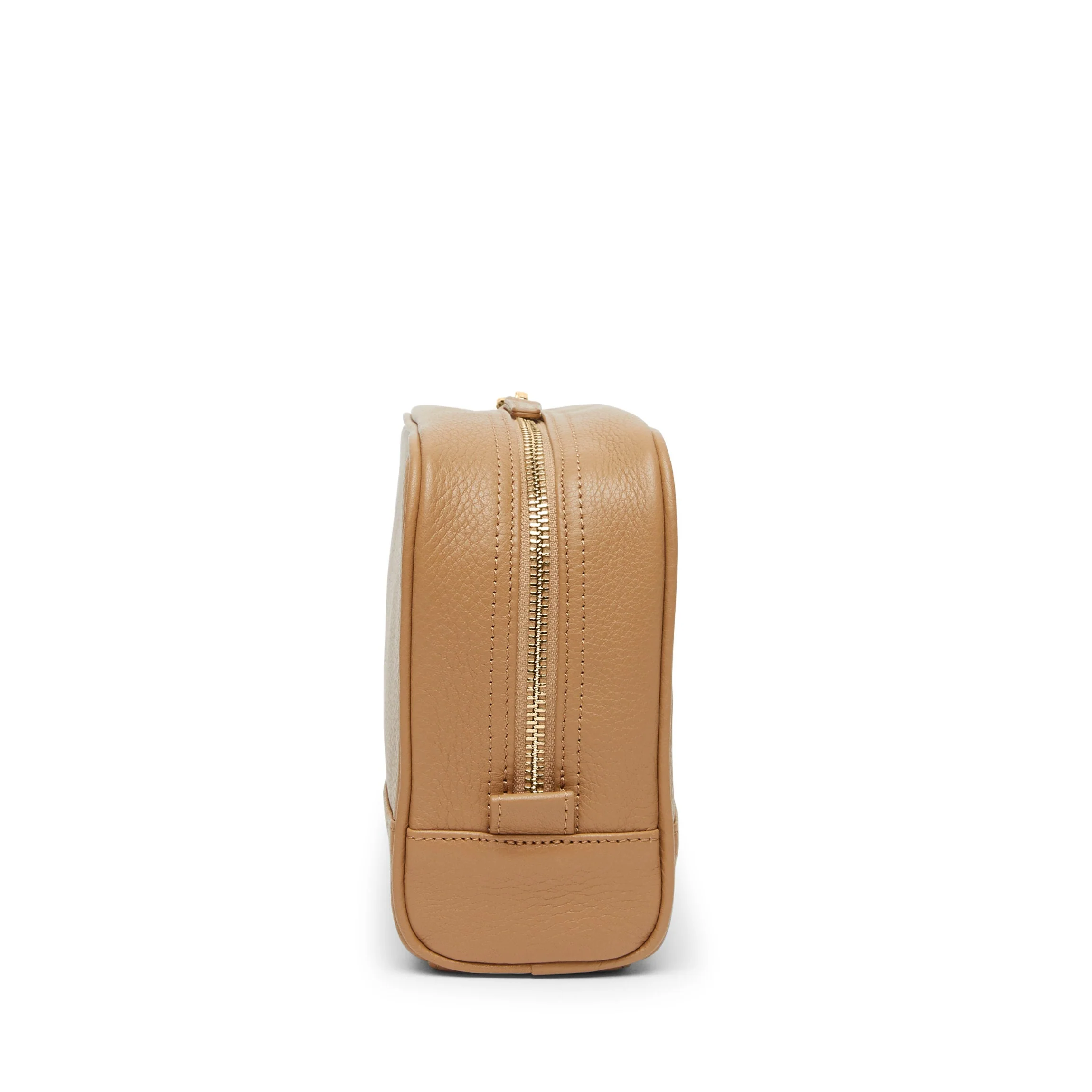 Top Zip Toiletry Bag Camel - Image 7