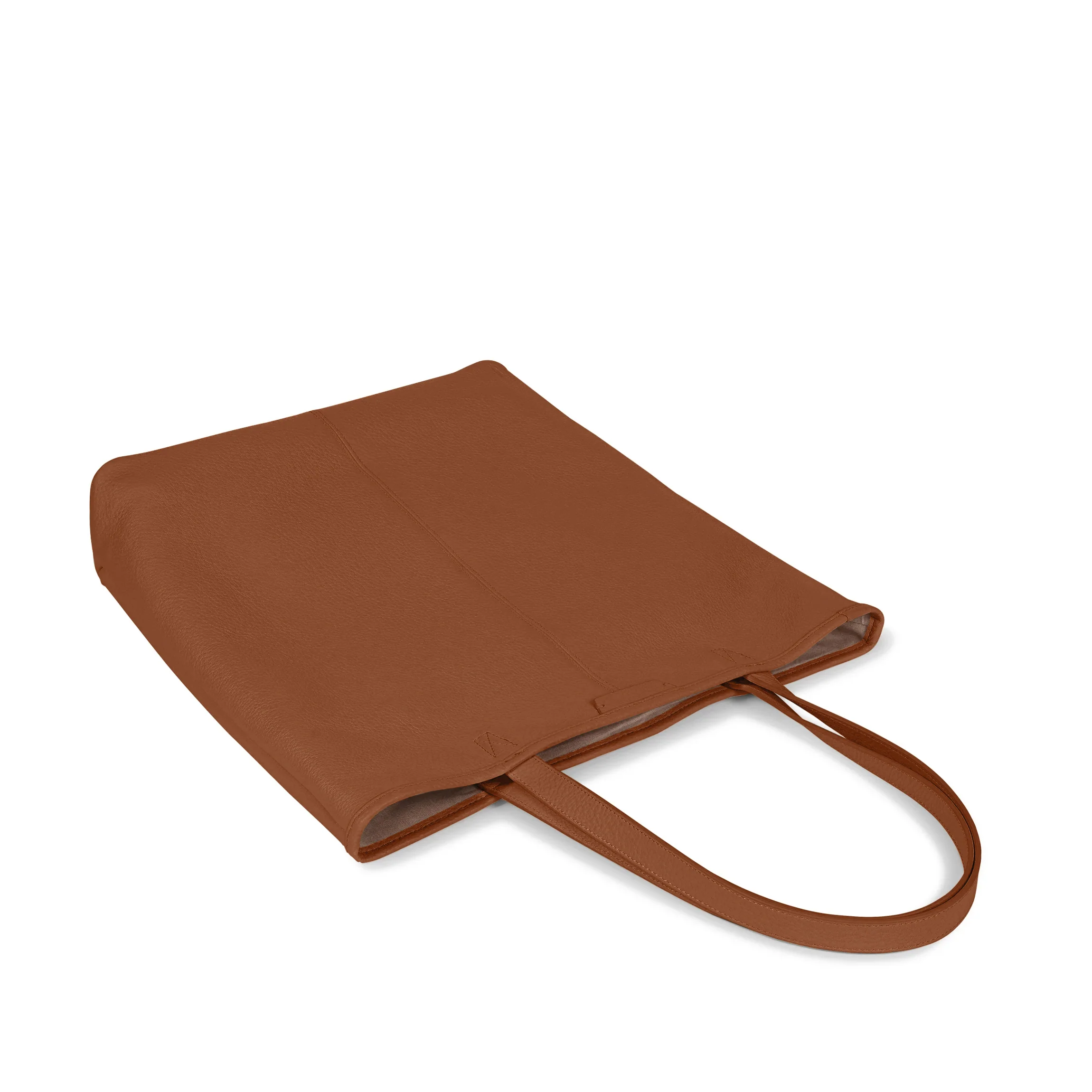 Uptown Vertical Tote Saddle Brown - Image 4