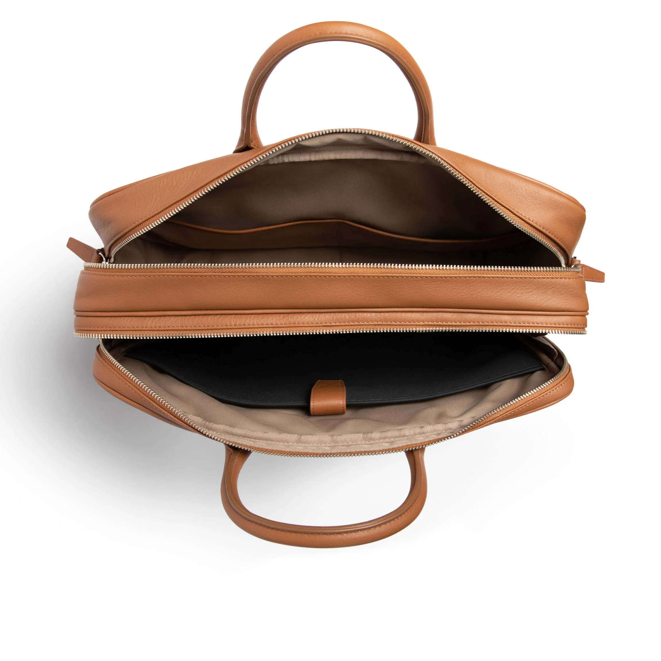 Warren Large Brief Bag Cognac - Image 3